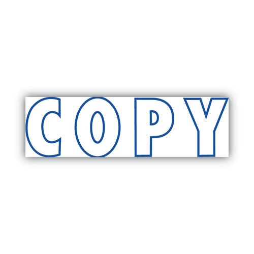 Image of COSCO 2000PLUS® Green Line Message Stamp, Copy, 1.5 x 0.56, Blue