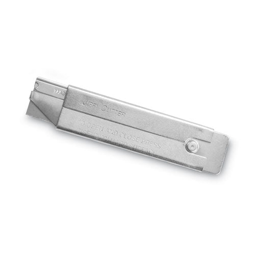 Image of COSCO Jiffi-Cutter Compact Utility Knife with Retractable Blade, 3" Metal Handle, Chrome, 12/Box