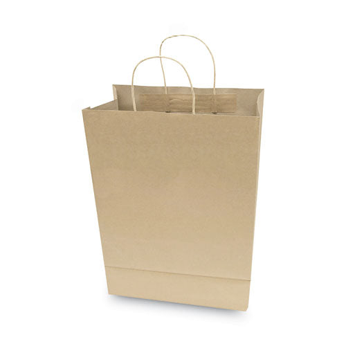 Image of COSCO Premium Shopping Bag, Natural Twisted-Paper Handles, 10" x 4.5" x 13", Brown, 50/Box