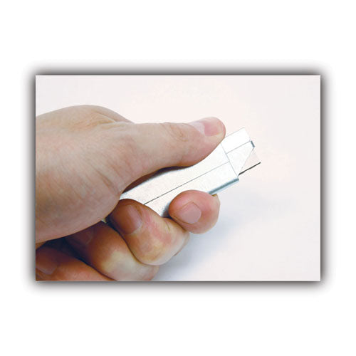 Image of COSCO Jiffi-Cutter Compact Utility Knife with Retractable Blade, 3" Metal Handle, Chrome, 12/Box