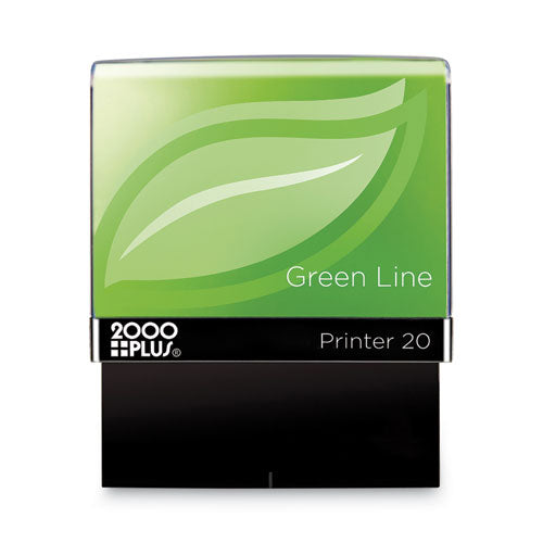 Image of COSCO 2000PLUS® Green Line Message Stamp, Paid, 1.5 x 0.56, Red