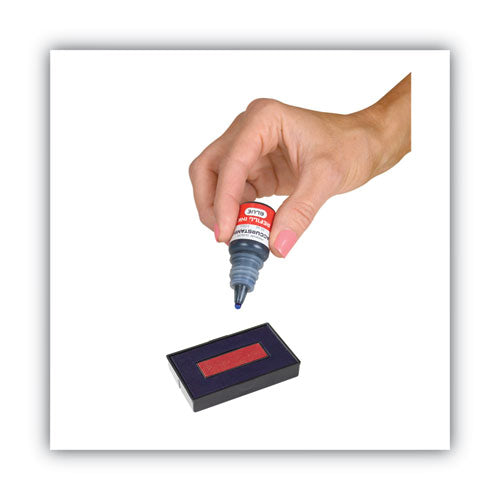 Image of COSCO ACCU-STAMP Gel Ink Refill, 0.35 oz Bottle, Blue