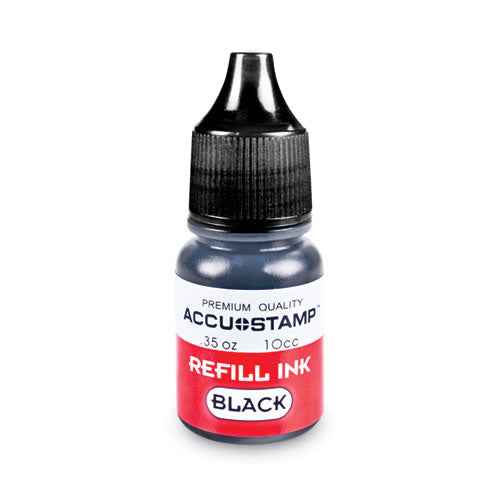 Image of COSCO ACCU-STAMP Gel Ink Refill, 0.35 oz Bottle, Black