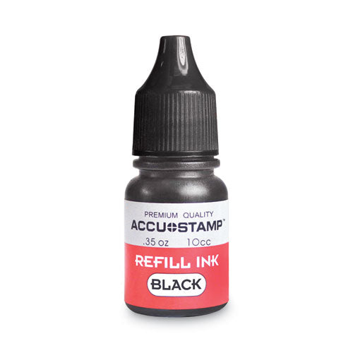 Image of COSCO ACCU-STAMP Gel Ink Refill, 0.35 oz Bottle, Black