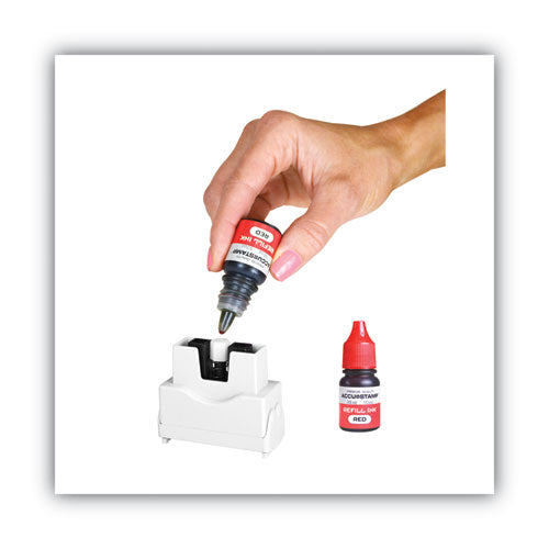 Image of COSCO ACCU-STAMP Gel Ink Refill, 0.35 oz Bottle, Red