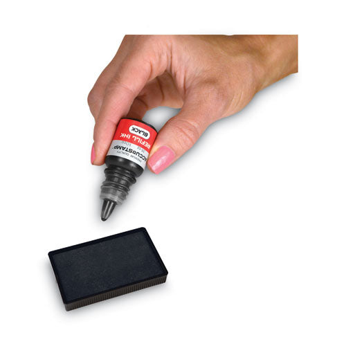 Image of COSCO ACCU-STAMP Gel Ink Refill, 0.35 oz Bottle, Black