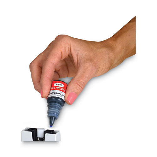 Image of COSCO ACCU-STAMP Gel Ink Refill, 0.35 oz Bottle, Blue