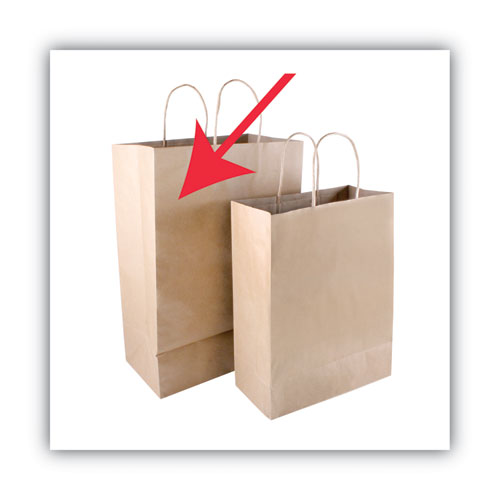Image of COSCO Premium Shopping Bag, Natural Twisted-Paper Handles, 12" x 6.5" x 17", Brown, 50/Box