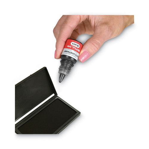 Image of COSCO ACCU-STAMP Gel Ink Refill, 0.35 oz Bottle, Black