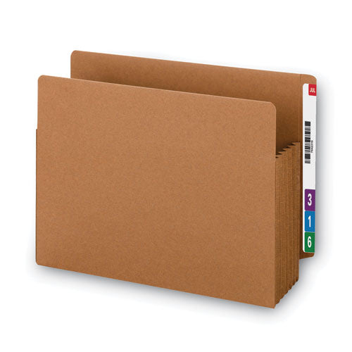 Image of Smead Heavy-Duty Redrope End Tab Tuff Pockets, 5.25" Expansion, Letter Size, Redrope, 10/box