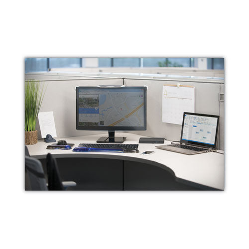 Image of Kensington® Insight Priority Puck Five-Slot Desktop Copyholder, Plastic, Blue