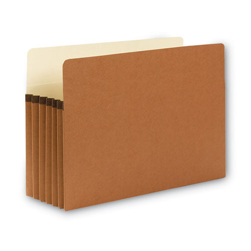 Image of Smead Redrope Drop Front File Pockets, 5.25" Expansion, Legal Size, Redrope, 10/box