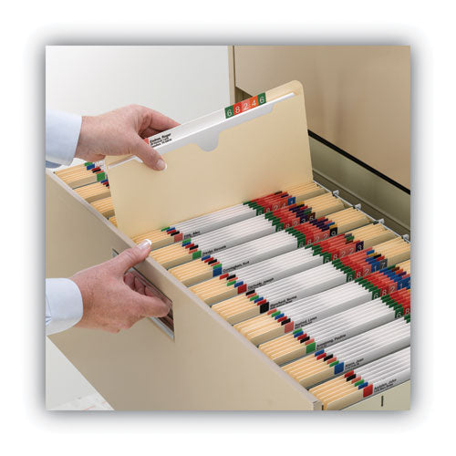 Image of Smead 100% Recycled Top Tab File Jackets, Straight Tab, Legal Size, Manila, 50/box