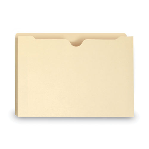 Image of Smead 100% Recycled Top Tab File Jackets, Straight Tab, Legal Size, Manila, 50/box