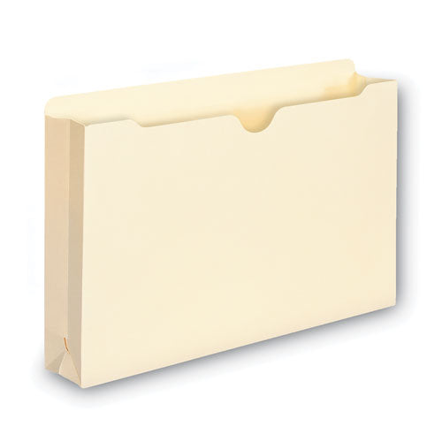 Image of Smead 100% Recycled Top Tab File Jackets, Straight Tab, Legal Size, Manila, 50/box