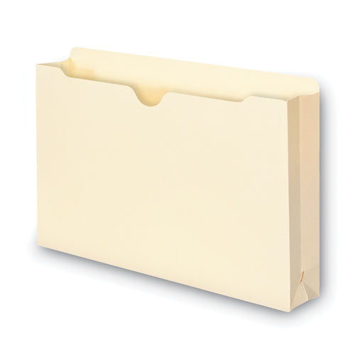Image of Smead 100% Recycled Top Tab File Jackets, Straight Tab, Legal Size, Manila, 50/box