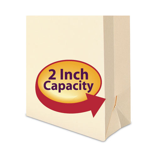 Image of Smead 100% Recycled Top Tab File Jackets, Straight Tab, Legal Size, Manila, 50/box