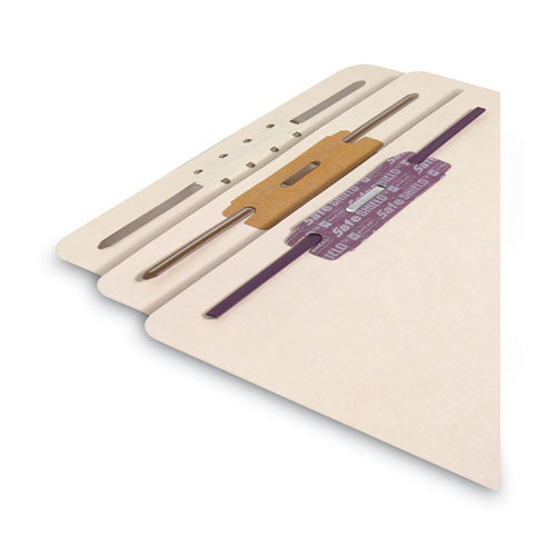 Image of Smead Fastener File Backs, 1 Fastener, 2" Capacity, Letter Size, Manila, 100/Box