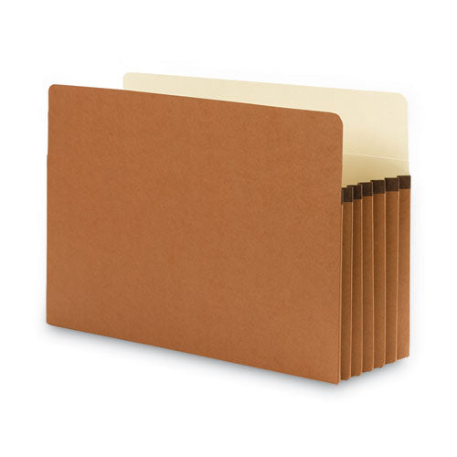 Image of Smead Redrope Drop Front File Pockets, 5.25" Expansion, Legal Size, Redrope, 10/box