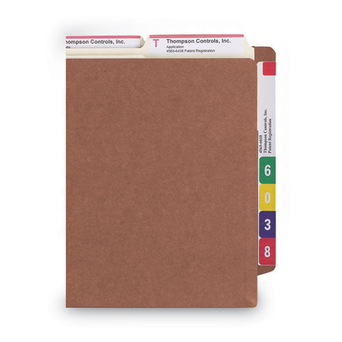 Image of Smead Heavy-Duty Redrope End Tab Tuff Pockets, 5.25" Expansion, Letter Size, Redrope, 10/box
