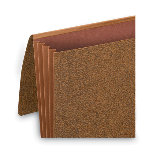 Image of Smead Classic Expanding Wallets with Tear-Resistant Gussets, 3.5" Expansion, 1 Section, Elastic Cord Closure, Legal Size, Redrope