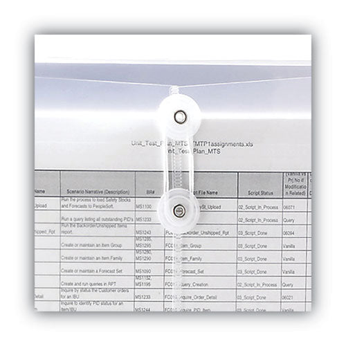 Image of Smead Poly String and Button Interoffice Envelopes, Open-Side (Horizontal), 9.75 x 11.63, Clear, 5/Pack