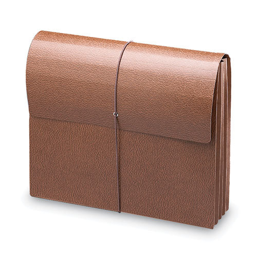 Image of Smead Classic Expanding Wallets, 3.5" Expansion, 1 Section, Elastic Cord Closure, Letter Size, Redrope