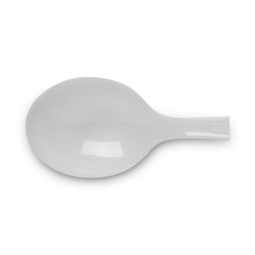Image of Dixie® Plastic Cutlery, Heavyweight Soup Spoon, White, 100/Box, 10 Boxes/Carton
