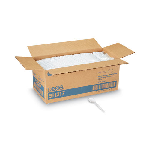 Image of Dixie® Plastic Cutlery, Heavyweight Soup Spoon, White, 1,000/Carton