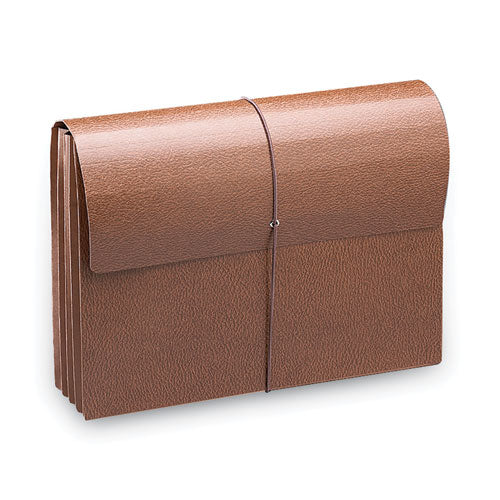 Image of Smead Classic Expanding Wallets, 3.5" Expansion, 1 Section, Elastic Cord Closure, Legal Size, Redrope