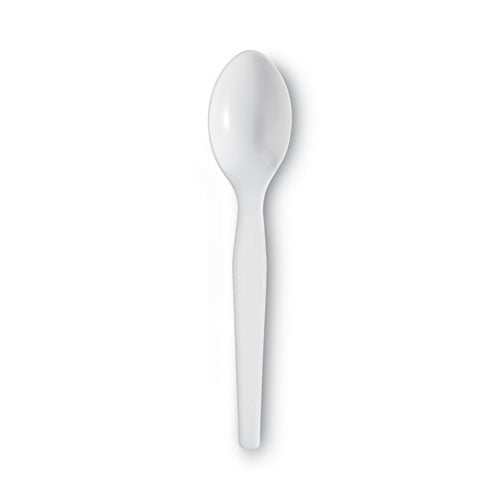Image of Dixie® Plastic Cutlery, Heavyweight Spoon, White, 100/Box, 10 Boxes/Carton