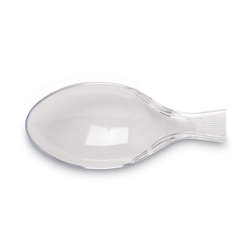 Image of Dixie® Plastic Cutlery, Heavyweight Spoon, Crystal Clear, 1,000/Carton