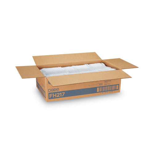 Image of Dixie® Plastic Cutlery, Heavyweight Fork, White, 1,000/Carton