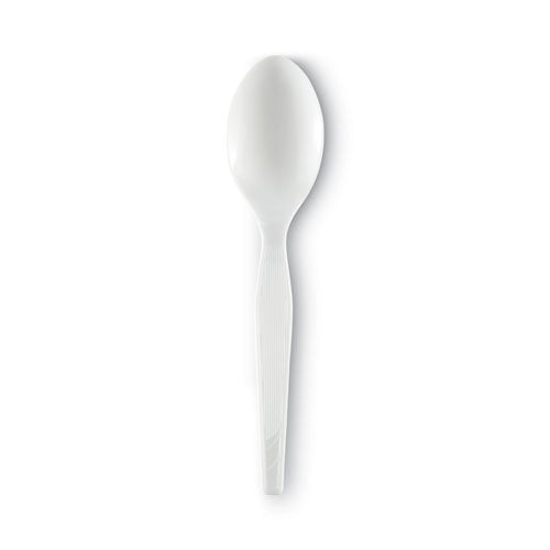 Image of Dixie® Plastic Cutlery, Heavy Mediumweight Spoon, White, 1,000/Carton