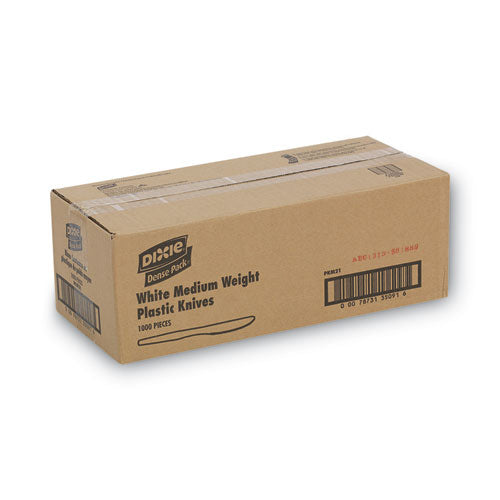Image of Dixie® Plastic Cutlery, Mediumweight Knife, White, 1,000/Carton