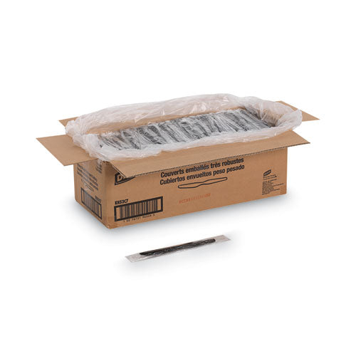 Image of Dixie® Individually Wrapped Heavyweight Knives, Plastic, Black, 1,000/Carton