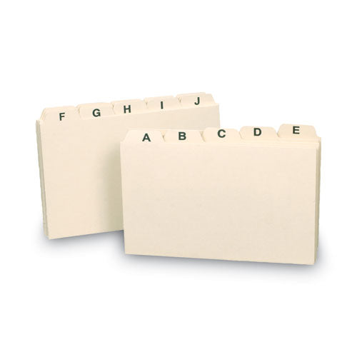 Image of Smead Manila Card Guides, 1/5-Cut Top Tab, A To Z, 3 X 5, Manila, 25/set