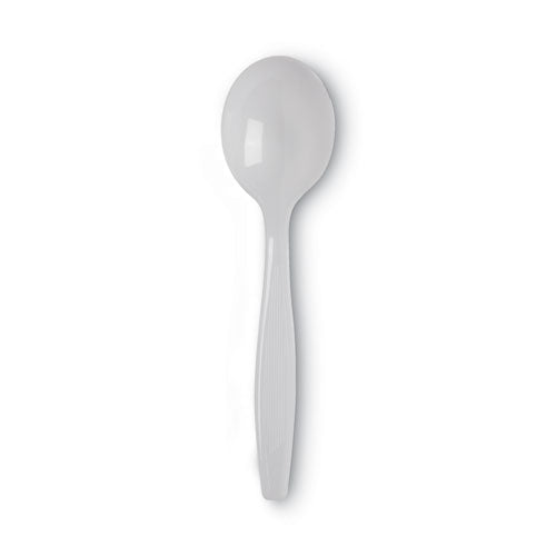 Image of Dixie® Plastic Cutlery, Heavyweight Soup Spoon, White, 1,000/Carton
