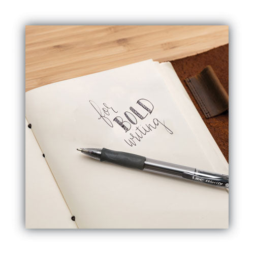 Image of BIC® GLIDE Bold Ballpoint Pen Value Pack, Retractable, Bold 1.6 mm, Blue Ink, Translucent Blue Barrel, 36/Pack