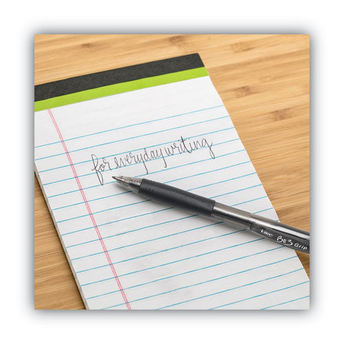 Image of BIC® BU3 Ballpoint Pen, Retractable, Bold 1 mm, Black Ink, Smoke/Black Barrel, Dozen