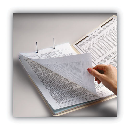 Image of Smead End Tab Fastener Folders with Reinforced Straight Tabs, 14-pt Manila, 2 Fasteners, Letter Size, Manila Exterior, 50/Box
