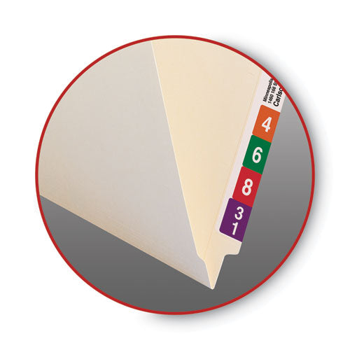 Image of Smead End Tab Fastener Folders with Reinforced Straight Tabs, 14-pt Manila, 2 Fasteners, Letter Size, Manila Exterior, 50/Box