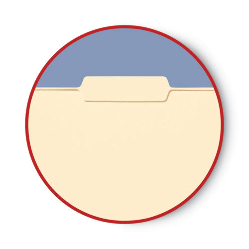 Image of Smead Interior File Folders, 1/3-Cut Tabs: Assorted, Letter Size, 0.75" Expansion, Manila, 100/Box