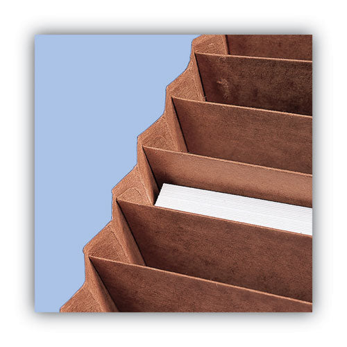 Image of Smead TUFF Expanding Open-Top Stadium File, 21 Sections, 1/21-Cut Tabs, Legal Size, Redrope
