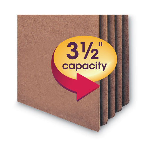 Image of Smead Redrope Drop Front File Pockets, 3.5" Expansion, Letter Size, Redrope, 25/box