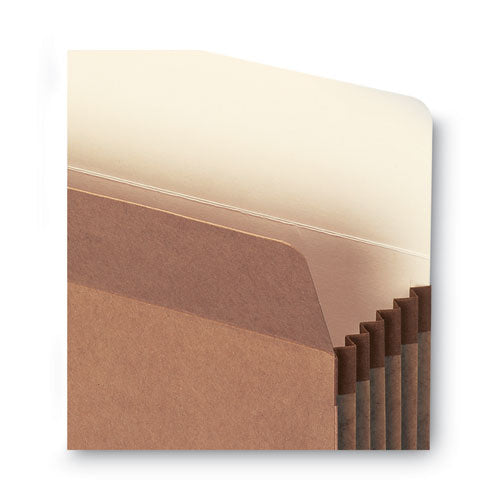 Image of Smead Recycled Top Tab File Pockets, 5.25" Expansion, Letter Size, Redrope, 10/Box