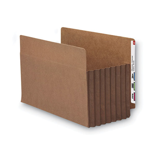 Image of Smead Heavy-Duty Redrope End Tab Tuff Pockets, 7" Expansion, Legal Size, Redrope, 5/box