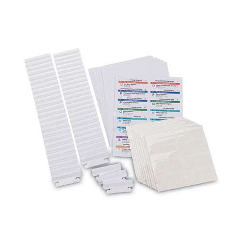 Image of Smead Viewables Hanging Folder Tabs and Labels, Complete Bulk Pack Refill, 1/3-Cut, Assorted Colors, 3.5" Wide, 100/Box