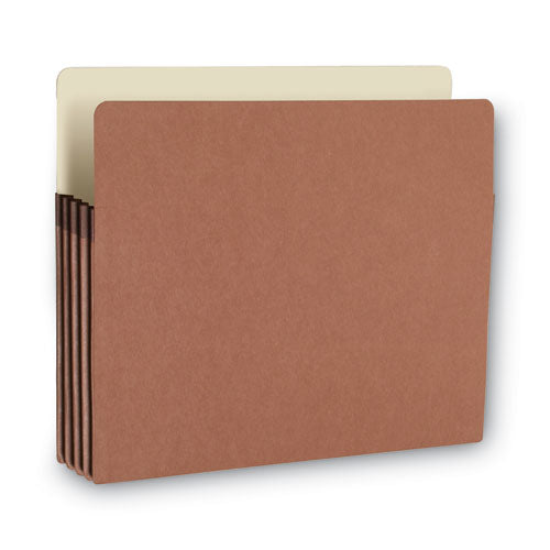 Image of Smead Recycled Top Tab File Pockets, 3.5" Expansion, Letter Size, Redrope, 25/Box