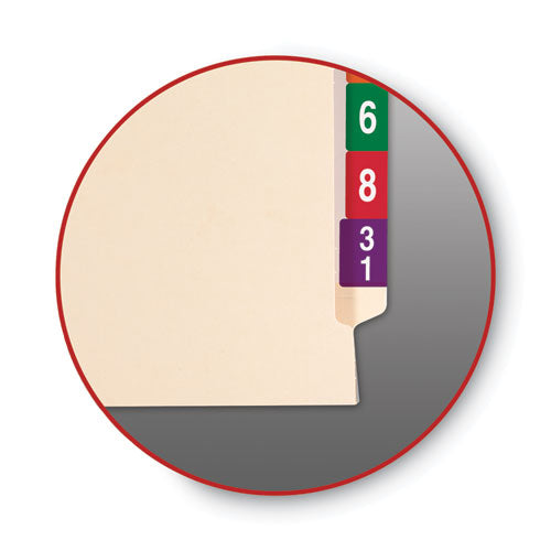 Image of Smead End Tab Jackets With Reinforced Tabs, Straight Tab, Letter Size, 11-Pt Manila, 100/box